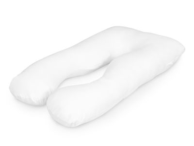 Crystal Velvet Pregnancy Maternity U-Shape Pillow - WHITE