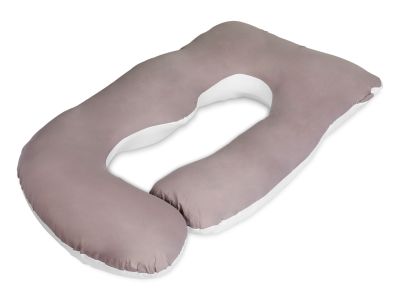 Pregnancy Maternity G-Shape Pillow - White + Grey