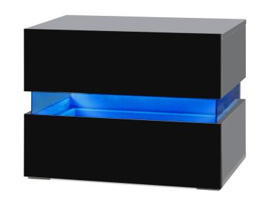 Zion LED Bedside Table - Black