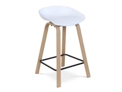 Kai Bar Stool Metal Barstool 65cm - White