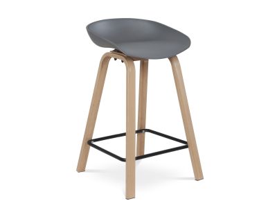 Kai Bar Stool Metal Barstool 65cm - Grey