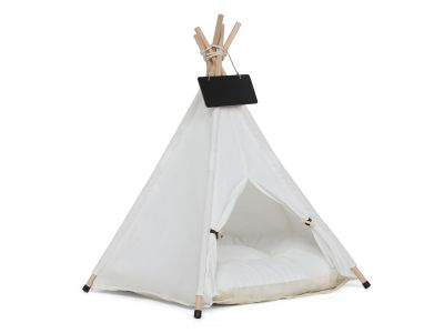 Pet Teepee Tent Pet Bed - White