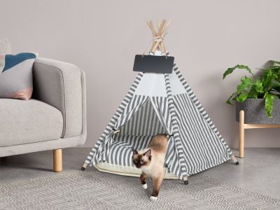 Pet Teepee Tent Pet Bed - Stripe Pattern