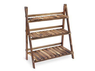 Balaton Ladder Planter Stand 80cm - Rustic Brown
