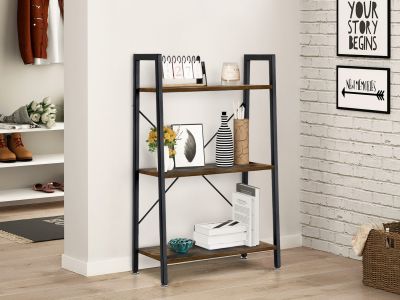 Roan 3 Tier Ladder Shelf - Black