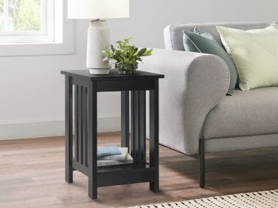 Wular Square Coffee Table Side Table - Black