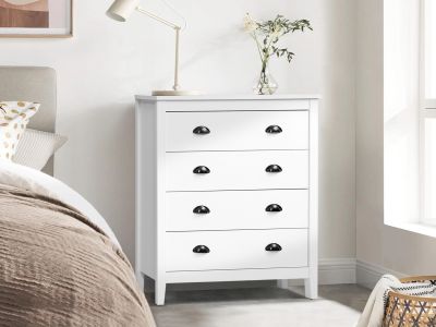 Congo 4 Drawers Tallboy - White