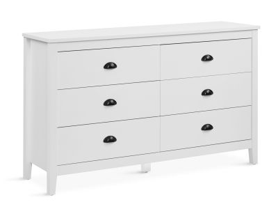 Congo 6 Drawers Low Boy - White