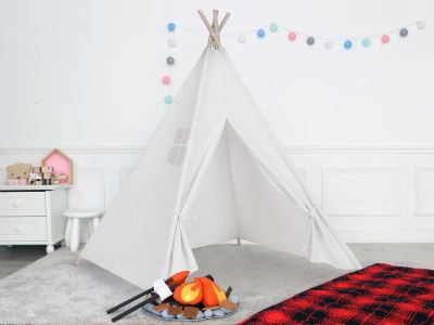Leni Kids Teepee Kid Play Tent - White