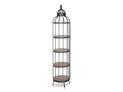 Alesa Birdcage 4 Tier Storage Shelf - Black