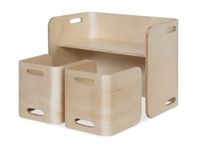 Esto Kids Table and Chair Set - Set of 3 - Natural