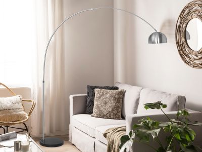 Alden Arched Floor Lamp - Silver