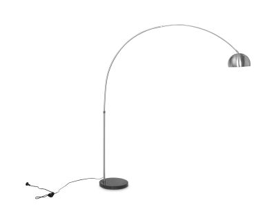 Alden Arched Floor Lamp - Silver