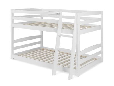 Kinga Single Wooden Bunk Bed Frame - White