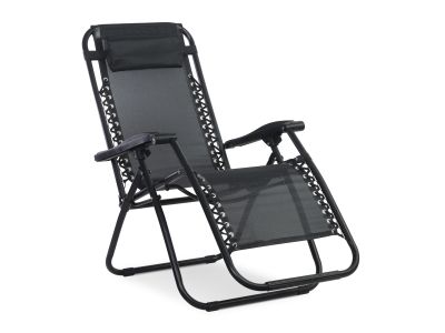 Outdoor Camping Chair Sun Lounger - Black