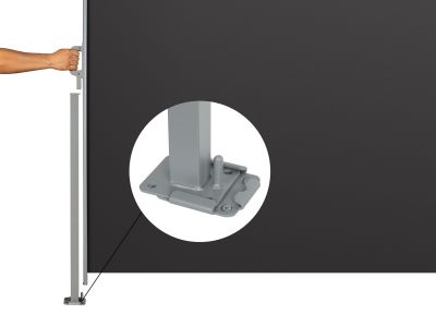 Outdoor Side Awning Floor Bracket with Cover