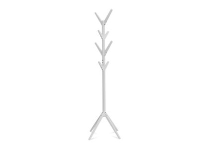Wooden Clothes Rack Coat Hanger Stand - White