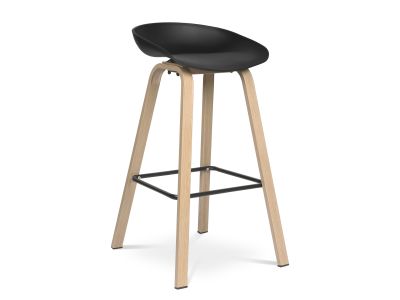 Kai Bar Stool Metal Barstool 75cm - Black