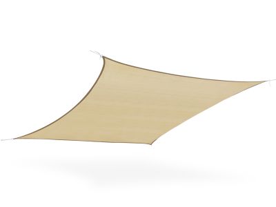 Toughout Kool Square Shade Sail 4m x 4m - Sand