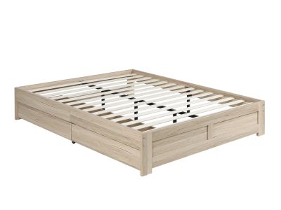 Borneo Queen Storage Bed - Oak