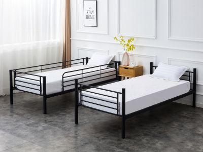 Owen Single Metal Bunk Bed Frame - Black