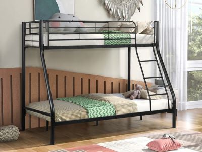 Dobson Metal Triple Bunk Bed - Black