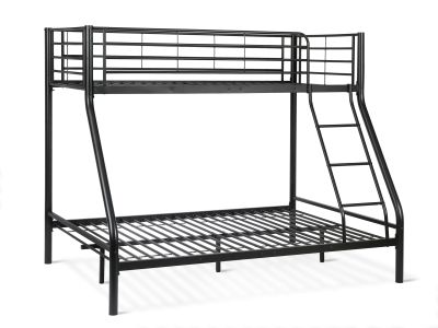 Dobson Metal Triple Bunk Bed - Black