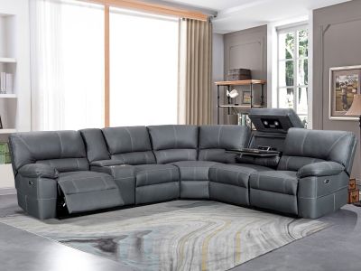 Kingston Electric Recliner Corner Sofa - Grey