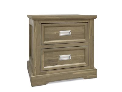 Hadley Solid Acacia Wood Bedside Table - Emerland Grey