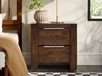 Jarvis Solid Wood Bedside Table - Caramel