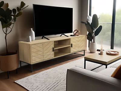 Tv Cabinet Wooden Entertainment Unit