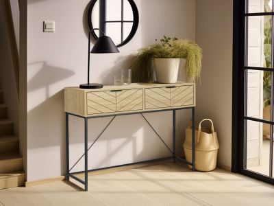 Crovo Wooden Console Table - Natural