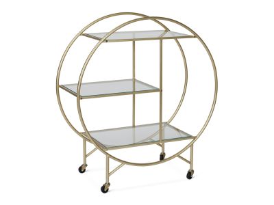 Addlie Metal Bar Cart - Golden