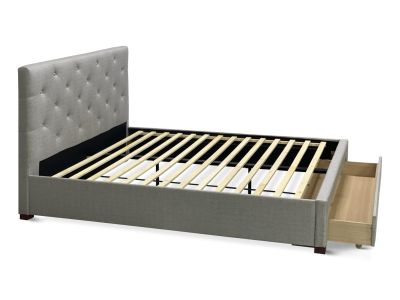 Makra Queen Bed Frame with Storage - Fog