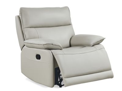 Wellsford Manual Leather Recliner Chair - Grey