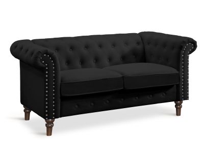 Chesley Velvet 2 Seater Sofa - Black