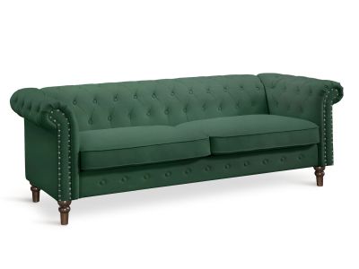 Chesley Velvet 3 Seater Sofa - Green