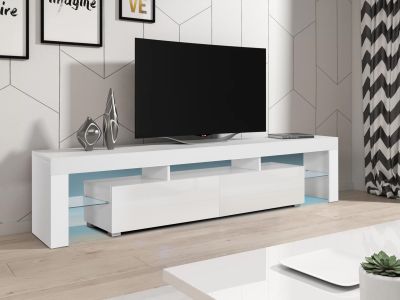 Zoar 1.9m LED Entertainment Unit - White