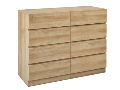 Harris 8 Drawers Low Boy - Oak