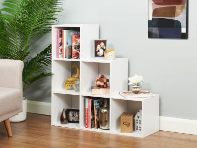 Tana Bookshelf 6 Cube Bookcase Stand Rack