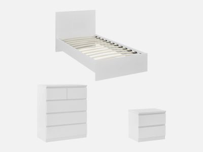 TONGASS Single Bedroom Furniture Package with Tallboy 5 Drawers