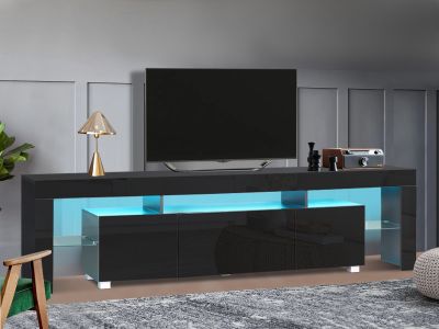 Micco 2m LED Entertainment Unit - Black