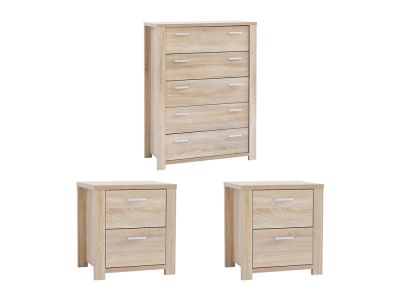 Sagano Bedroom Storage Package with Tallboy - Oak