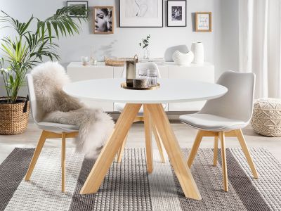CATO Dining Table Round 120x76cm - WHITE