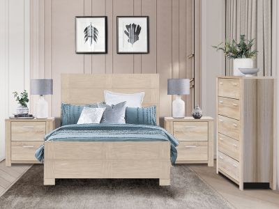 Sagano Bedroom Storage Package with Tallboy - Oak