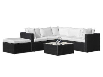 Verona 7 Piece Rattan Outdoor Sofa Set - White