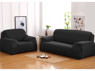 3 Seater Sofa Couch Cover 190-230cm - BLACK