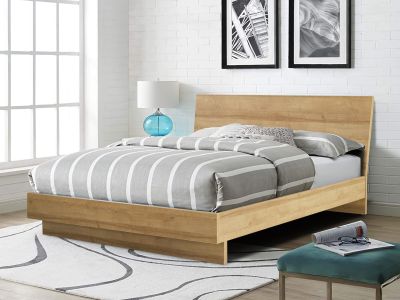 Hekla Queen Wooden Bed Frame - Oak