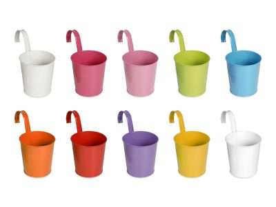 Hanging Pot Metal Planter Flower Pots - Set of 10