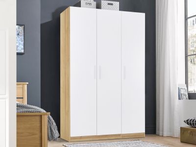 Makalu Wardrobe 3 Door Storage Shelves - Oak